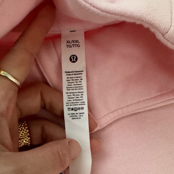 Lululemon Athletica strawberry milkshake Half-Zip Sweatshirt long - Picture 3 of 5